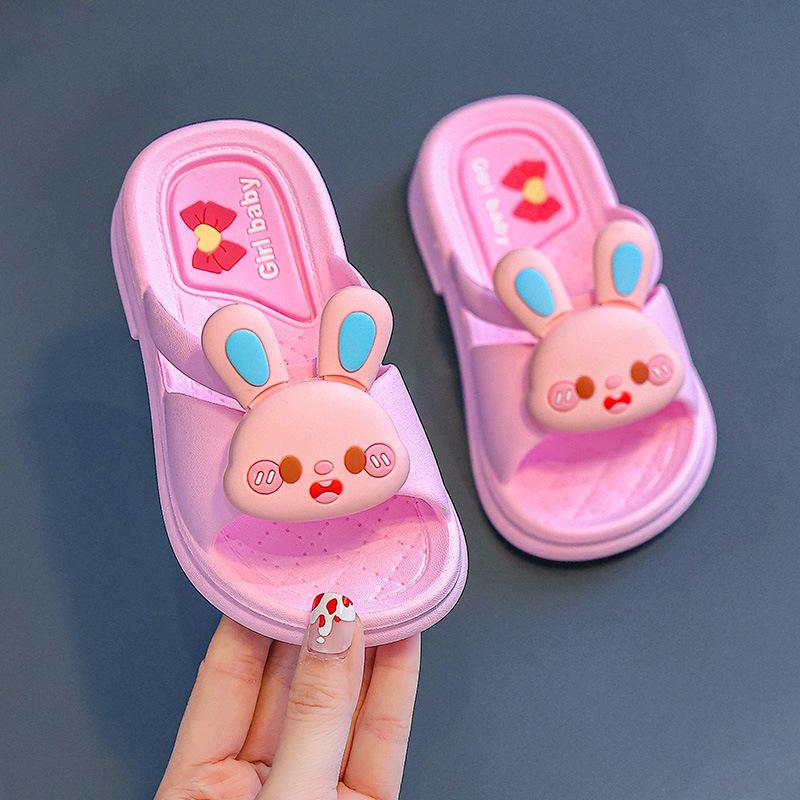 Girls' Summer Cute Princess Indoor Non-Slip Rabbit Slippers for Children