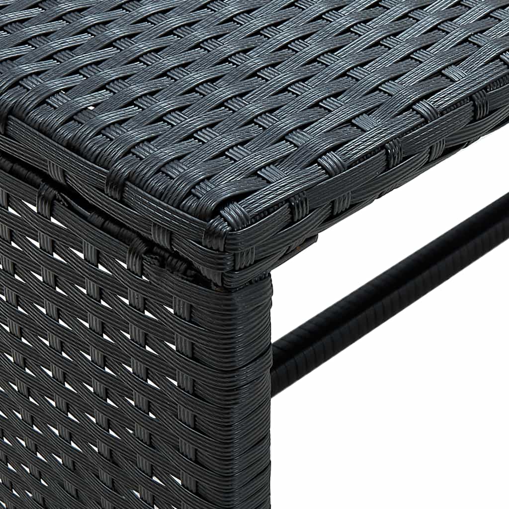 Coffee Table Black 70*40*38 cm Poly Rattan