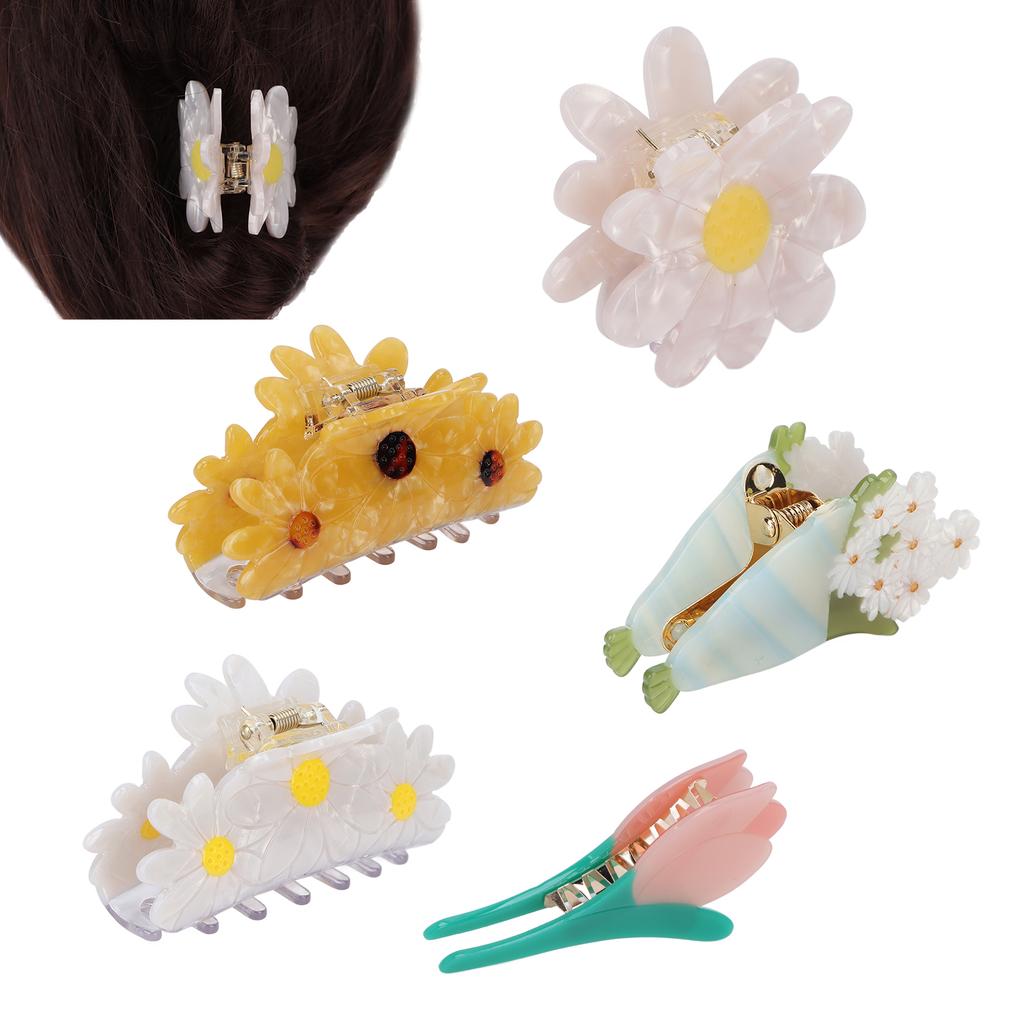 Hair Claw Clips Elegant Flower Shape Fashionable Hair Clip Styling Tool Accessories for Women