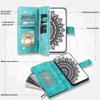 For Motorola Moto G56 5G Wallet Case Mandala Flower Pattern PU Leather Phone Cover with Wrist Strap