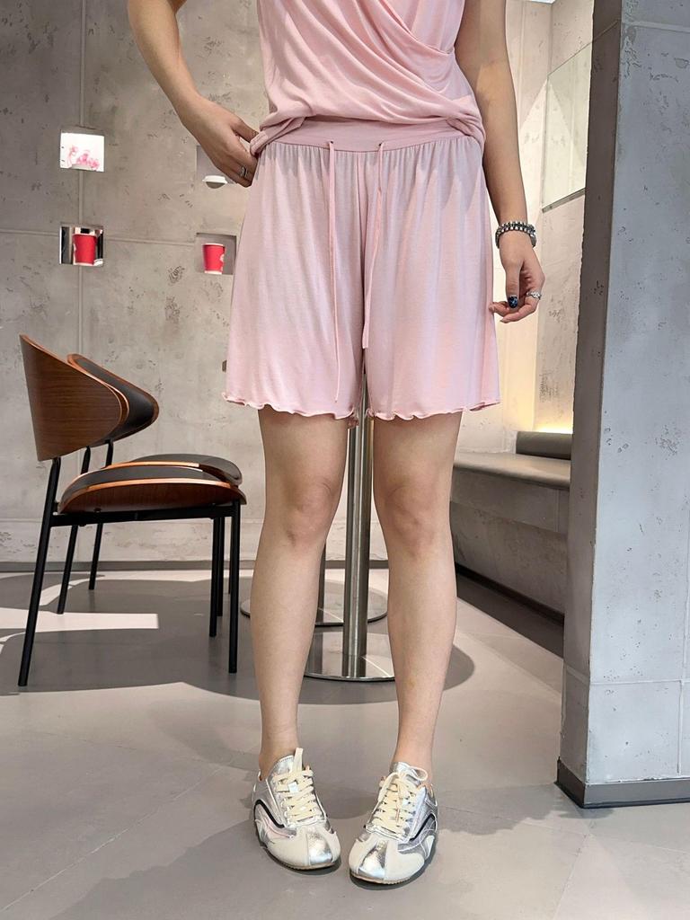 Women's Modal High-Waisted Lace-Up Summer Pajama Shorts