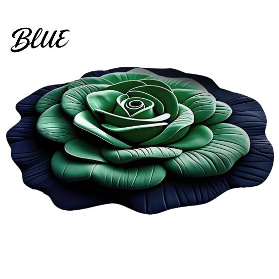 High Simulation Texture Blooming 3D Mat Soft Shaped Floor Carpet Flower Gradient Petal Multi-colored Stamen