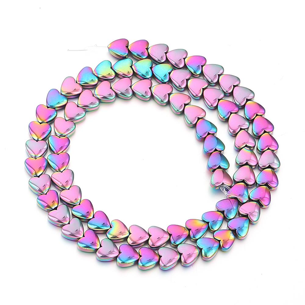 

70pcs/lot 6mm Heart Shape Hematite Beads Natural Stone Beads Loose Spacer Beads For Jewelry Making DIY Bracelet Necklace