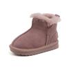 Botas de Nieve para Niños de Invierno Botas de Cuero Genuino para Niñas Felpa Cálida Zapatos para Niños Botas para Niños Zapatos para Bebés y Niños Pequeños