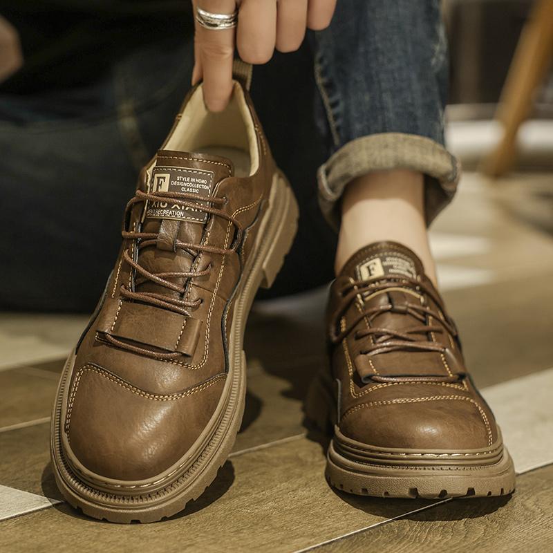 Fashion Men's Casual Shoes 2024 Trend Autumn Winter Thick Bottom Comfortable Non Slip Men Sneakers Luxury Outdoor Versatile Driving Shoe