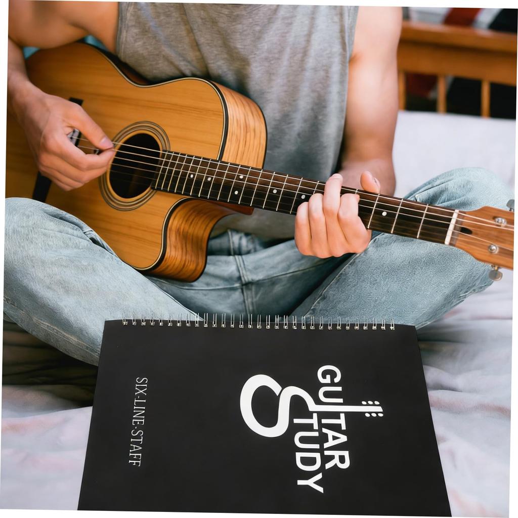 HONITANO Guitar Tablature, A4 size, for beginners, includes notebook, prevents ink from getting mixed in, for guitar sheet music.