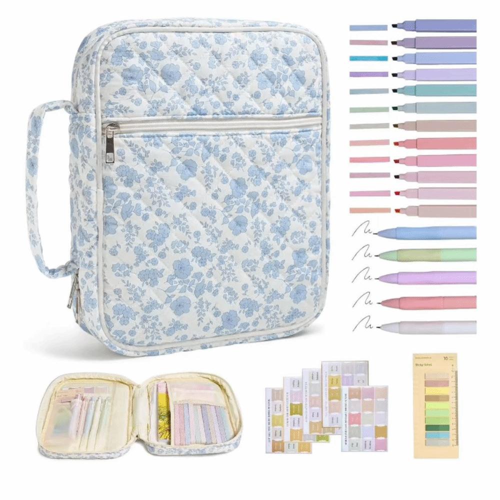 Zipper Pocket Bible Cover Bag Floral Design Storage Bags New Bible Cover Case  Prayer