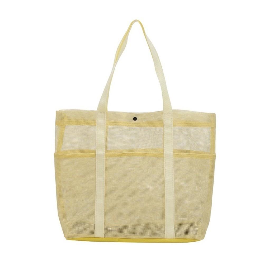 Lightweight Mesh Beach Bag Foldable Toiletries Organizer Fashion Toiletry Storage Bag Seaside