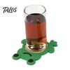 Frog Coasters, 3D Printed Drink Coasters, Anti-Slip Felt And Cork Heat Resistant Coasters, for Table Protection Desk Decor
