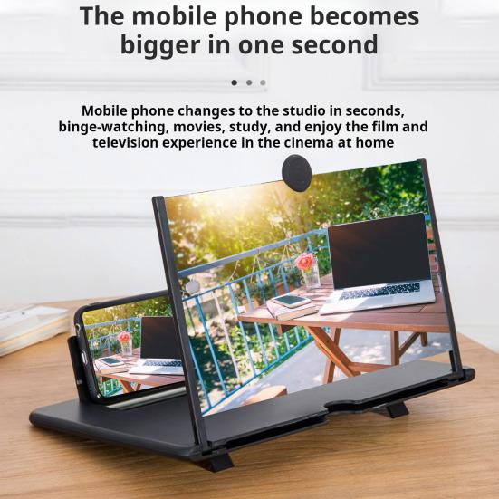 14 Inch Mobile 3D Phone Amplifier Video HD-compatible Expandable Foldable Smartphone Screen Magnifier for