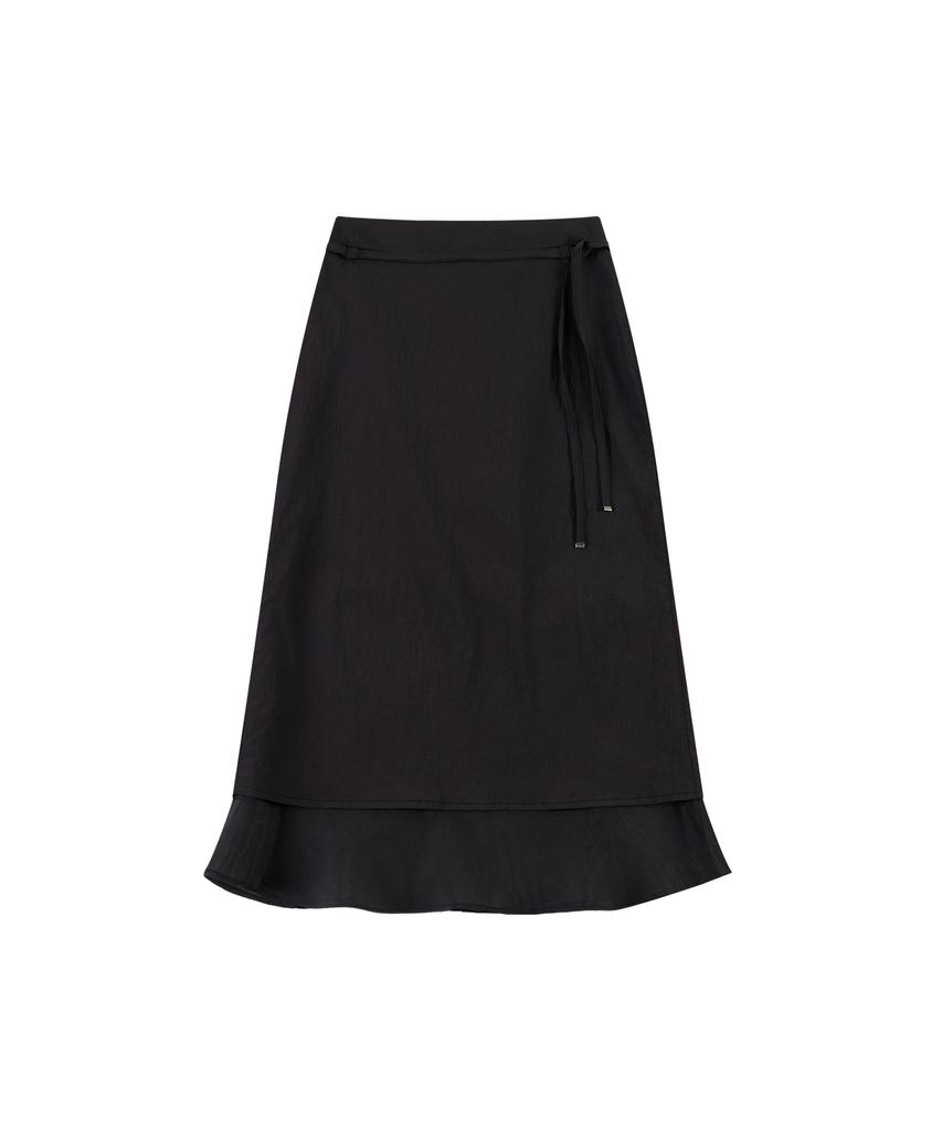 Banwonateullie P3284 Overlay Midi Skirt_Black
