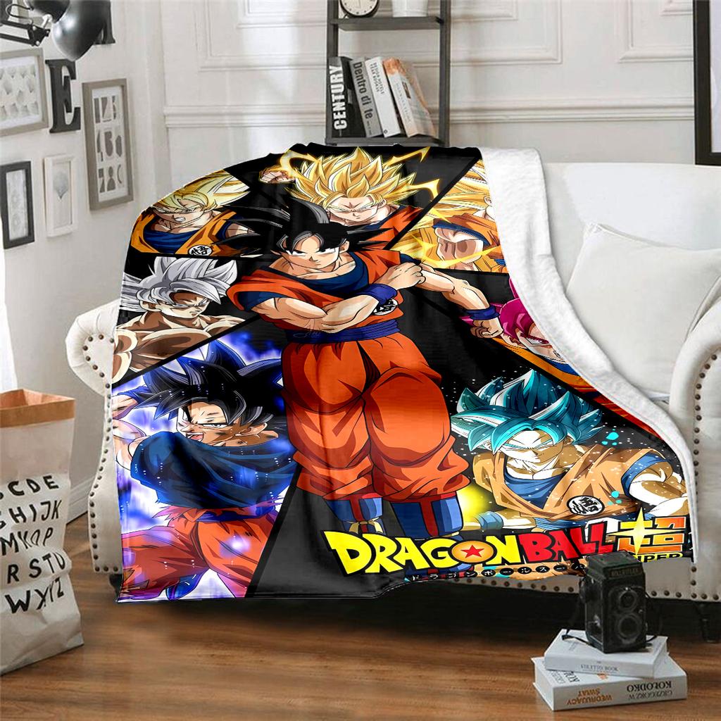 1PC Dragon Ball Super  Print Flannel Blanket, High quality All Seasons, Home Decor, Warmth and Comfort, Perfect for Christmas Gifts