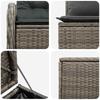 Sofa Set 7 Pieces Gray and Dark Gray Poly Rattan and Steel