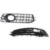 2pcs Front Fog Light Grille Left Right 8P0807682 Glossy Black Replacement for A3 8P 2008‑2012
