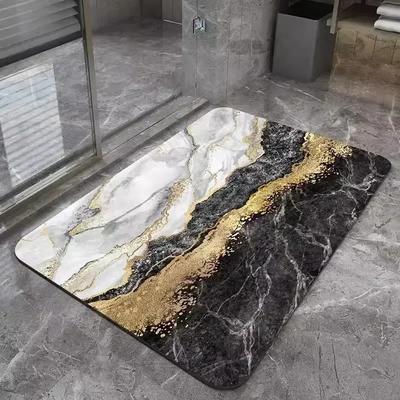 Kieselgurmatte Superabsorbierende Badematte Rutschfester Badeteppich Duschraumeingangsfußmatte Toilettenfußmatte Badezimmerteppich Dekor