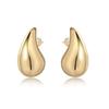 Real Gold Electroplated Water Drop Earrings Niche Design High-end Light Luxury Fashionable High-texture Sterling Silver Ear Jewelry