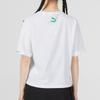 Puma Logo Letter Pattern Printed American Vintage Crew Neck Casual Short Sleeve T-Shirt Women T-Shirt White 536730-02