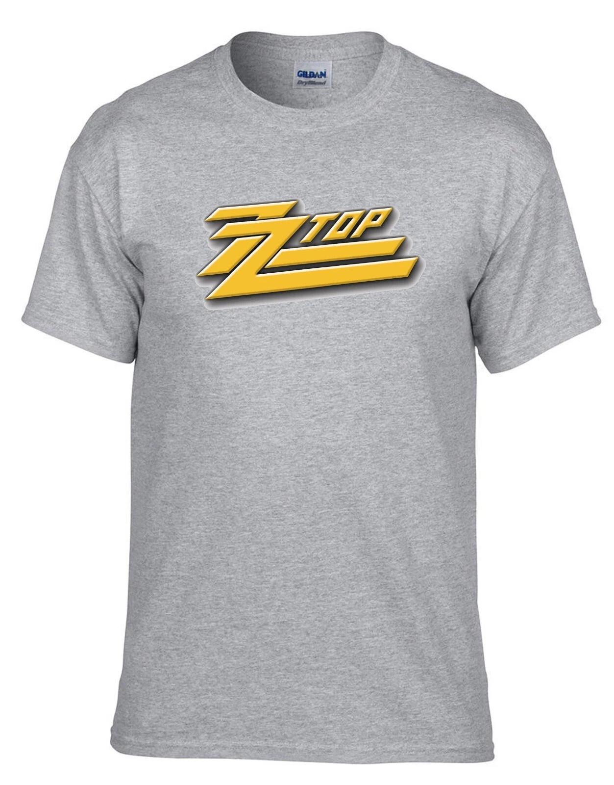 ZZTOP ZZ TOP Rock Metal Rules Fun Music Logo Grey Kids T-Shirt -375_GR-Kids- 2XL