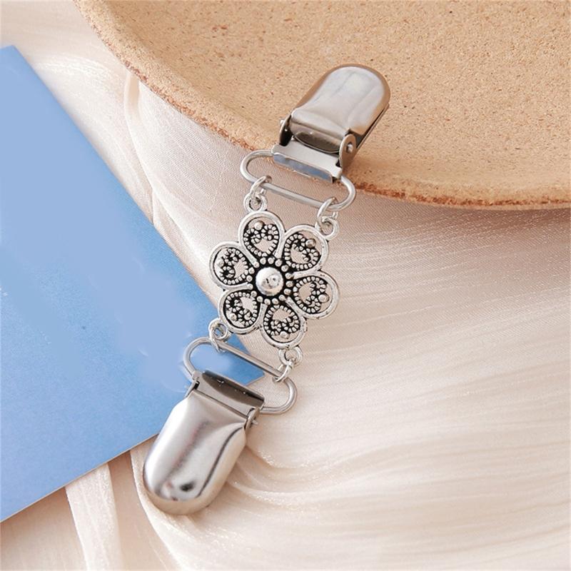 Elegant Floral Brooch Pin For Sweaters And Scarves With Openwork Design