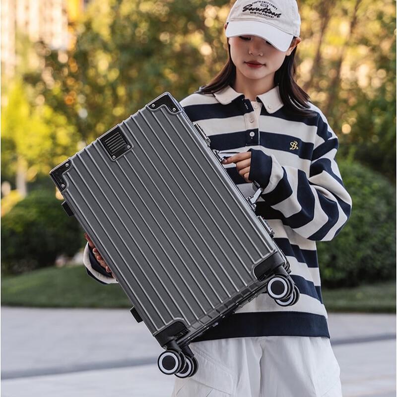 Aluminum Frame Multi-functional Spinner Luggage