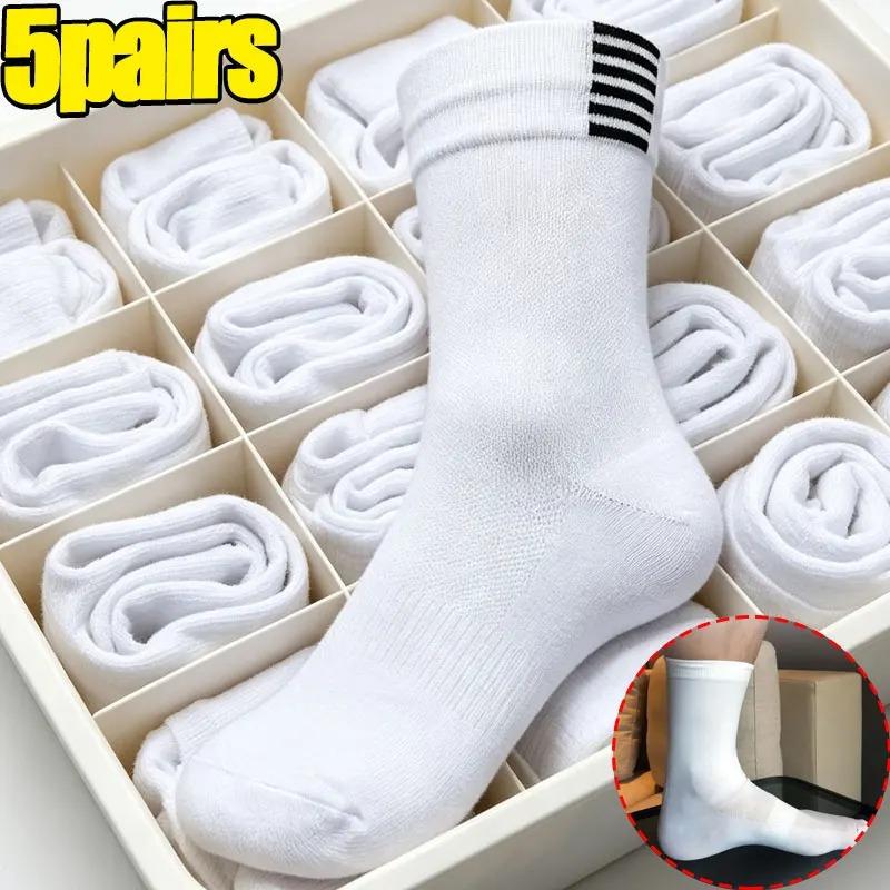 5Pairs High Quality Cycling Socks Summer Sweat Wicking Running Quick Dry Medium Cylinder Men Women Sports Fitness Sports Sock