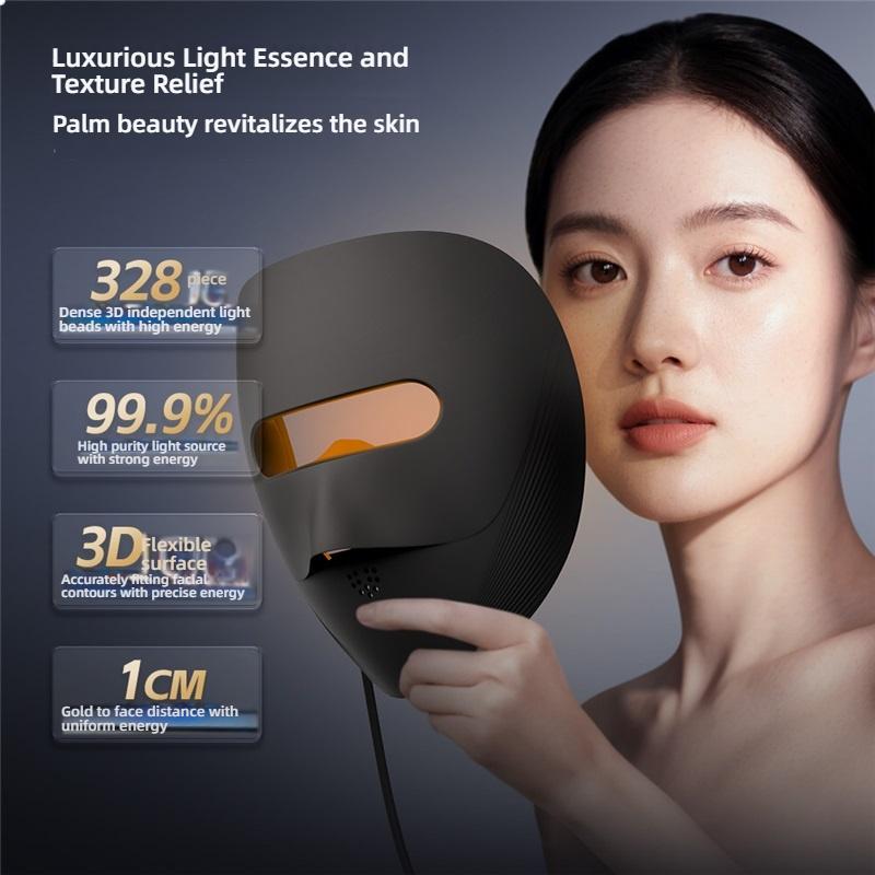 Led phototherapy beauty mask liquid silicone facial mask device photorejuvenation device beauty mask