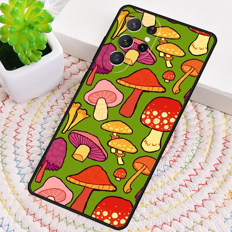 Psychedelic Mushrooms Florals Phone Case For Samsung Galaxy Note 10 Pro S26 S25 S24 S23 S22 Ultra Plus S21 FE S20 Cover