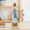 Catholic Virgin Mary Figurine Statue Hand Painted Lightweight Decorative Multipurpose Resin Religious Craft Desktop Ornament