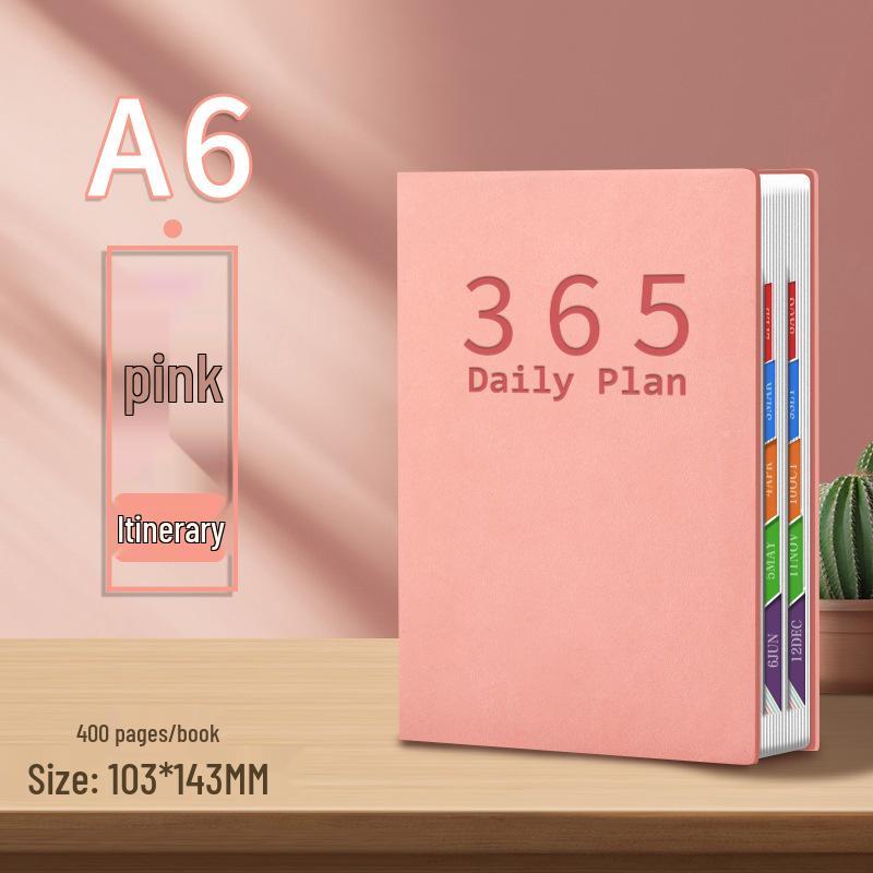 Portable 2026 A6 Student Planner - Customizable Time Management Notebook in National Trend Style