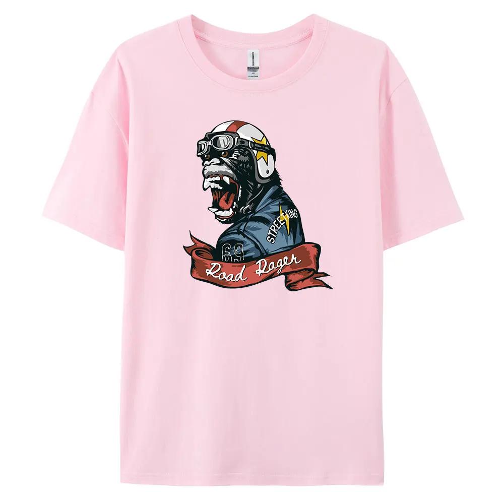 Orangutan Men's Casual Short-sleeved T-shirt with 100% Cotton Fashion print Tees oversize