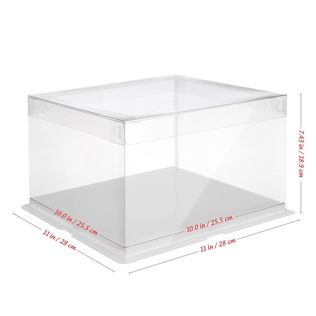 Premium PET Cake Box Elegant Transparent Plastic Food Containers Bakery Packaging Boxes Clear Storage Container