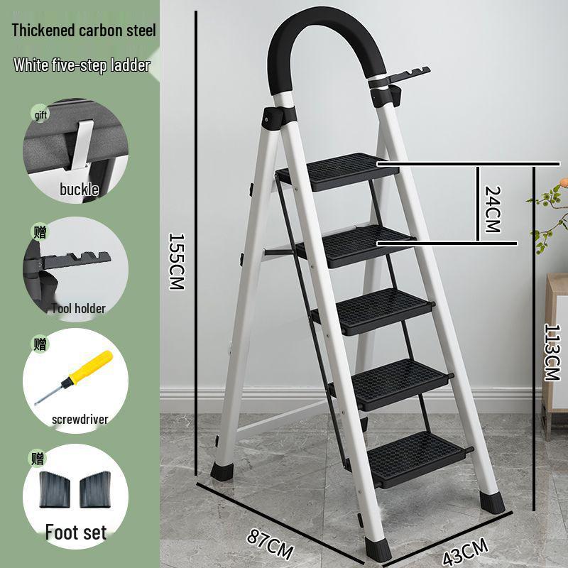 Portable Multi-Functional A-Frame Folding Ladder for Home and Engineering Use