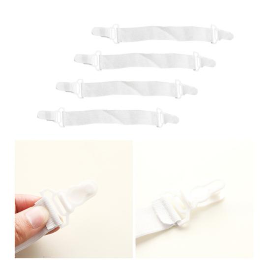 4Pcs Bed Sheet Holder Adjustable Length Elastic Nylon Bed Sheet Clips Straps Sheet Holder Mattress Clips for Bedroom
