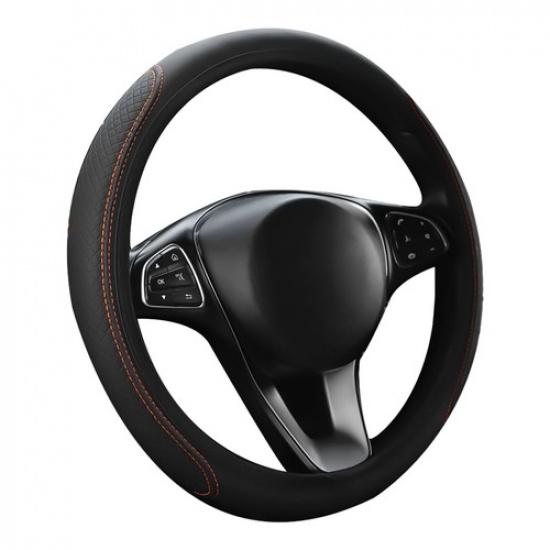 15 Car Accessories Steering Wheel Cover Breathable Leather Anti Slip-Universal