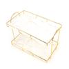 Bathroom Countertop Rack Large Capacity 2 Tiers Gold Bathroom Countertop Rack for Home Hotel