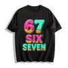Sweet Cone 67 Print Casual Top Unisex Trendy Versatile T-Shirt Pure Cotton T-shirt