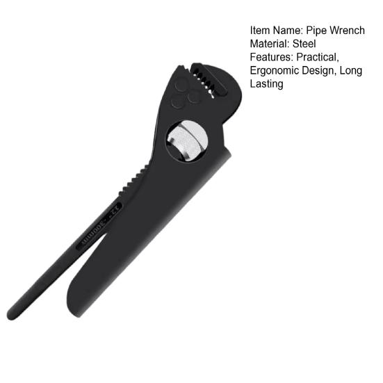Regulowany wielofunkcyjny klucz do rur z ergonomicznym uchwytem, antypoślizgowy, do profesjonalnego użytku, wielofunkcyjny, wytrzymały