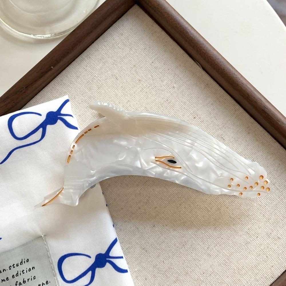 Noctilucent Sperm Whale Shark Clip Acetic Acid Animal Hair Clip Acetate Fish Hair Claw Daily