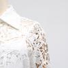 2025 French Fashion Lace Floral Long Sleeve Tunic with Turn-Down Collar