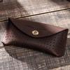 Retro Crazy Horse Genuine Cowhide Leather Flip-top Glasses Case