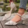 Women's Sandals Women's Thick-heeled One-strap Casual Shoes Medium-heeled Sandals