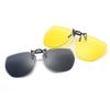 Non-polarized Men Driving Clip on Sunglasses Women Square Night Vision Yellow Glasses with Clips Unisex