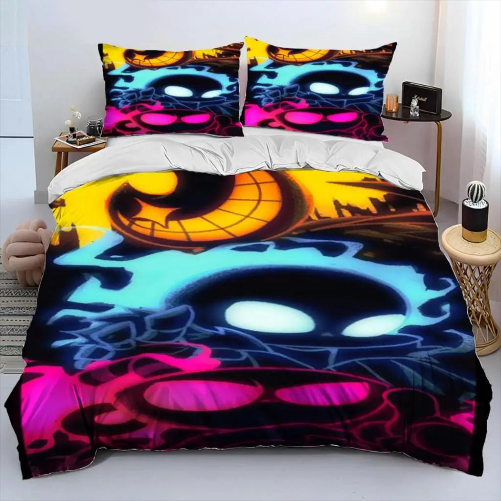 Cartoon Cuphead And Mugman Bedding Set Boys Girls Twin Queen Size Duvet Cover Pillowcase Bed Kids Adult Home Textileextile