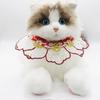 New Chinese-style Pet Cat Cloud-collar Red Embroidery Pet Shawl Hanfu Embroidered Scarf Neck Collar Decoration