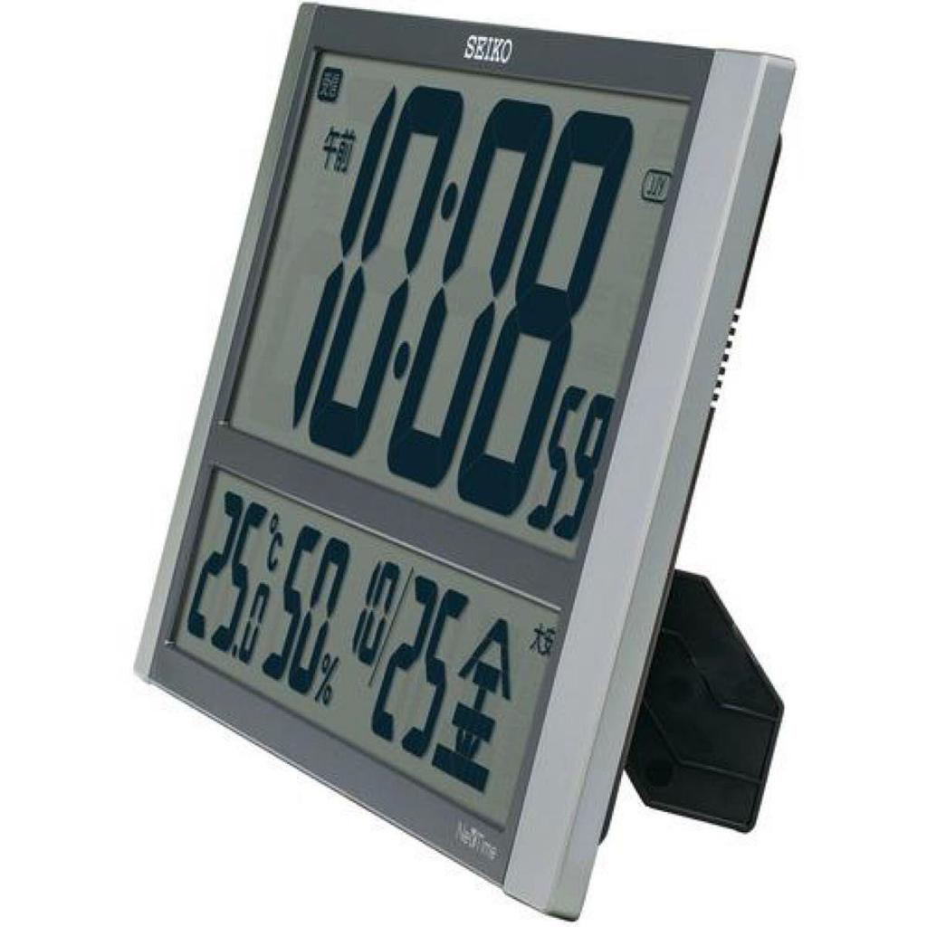 Used SEIKO Wall Clock Table Clock ZS450S Nextime Radio Clock Smartphone Sync Digital Calendar Thermometer Hygrometer