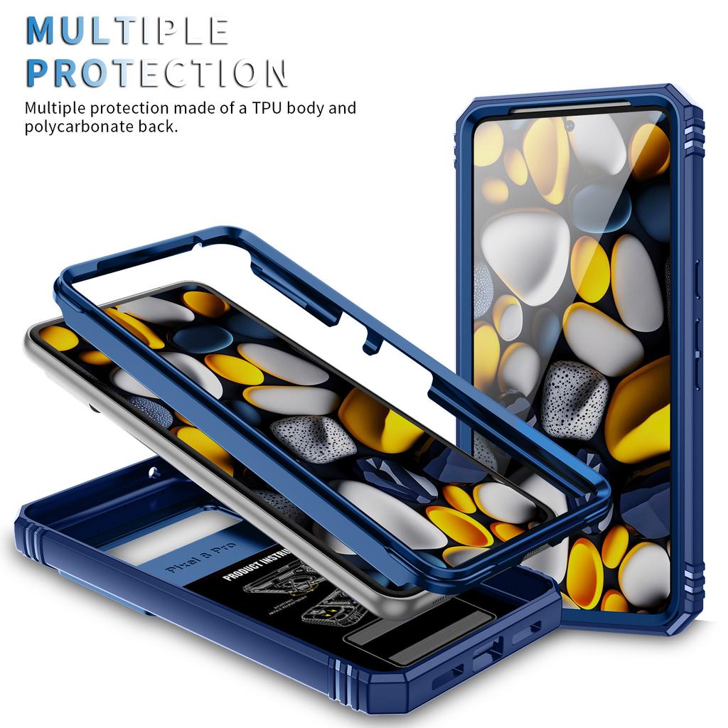 Für Google Pixel 8 Pro Hülle Camshield Ringhalter Ständer TPU+PC Handyhülle