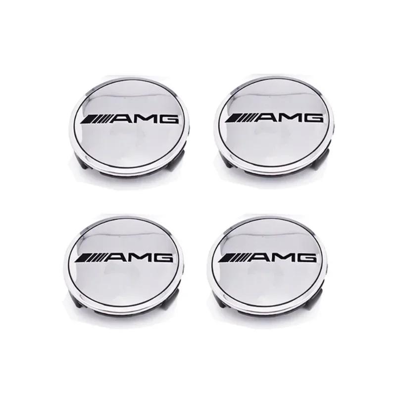 

For Mercedes Benz 4pcs 75mm Mercedes Benz wheel center covers for Mercedes Benz B/C/E/S Class A Class C200L GLC GLK CLA W126 Aut