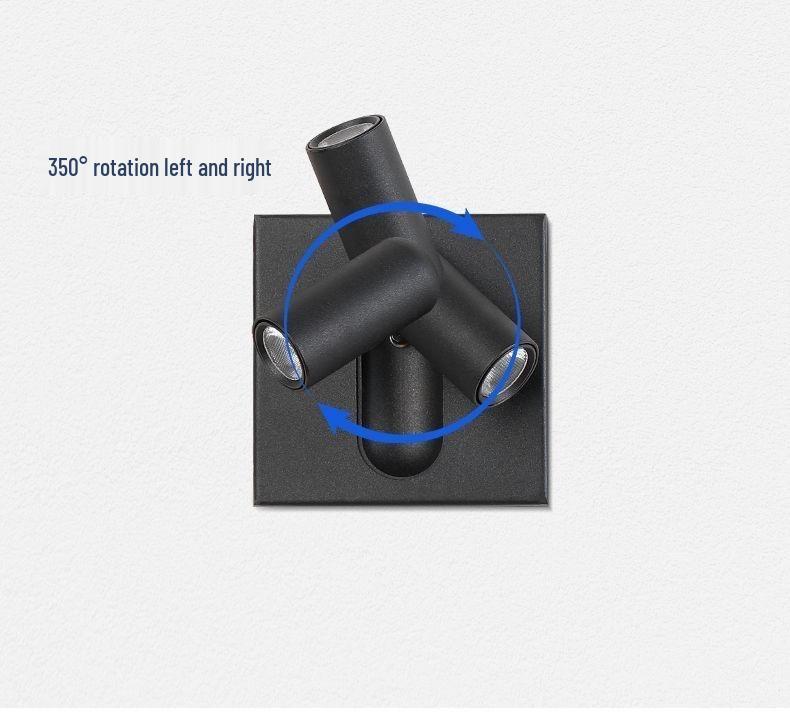 Drehbare 86er Dose: Kreative Schlafzimmer- & Hotel-LED-Wandleselampe