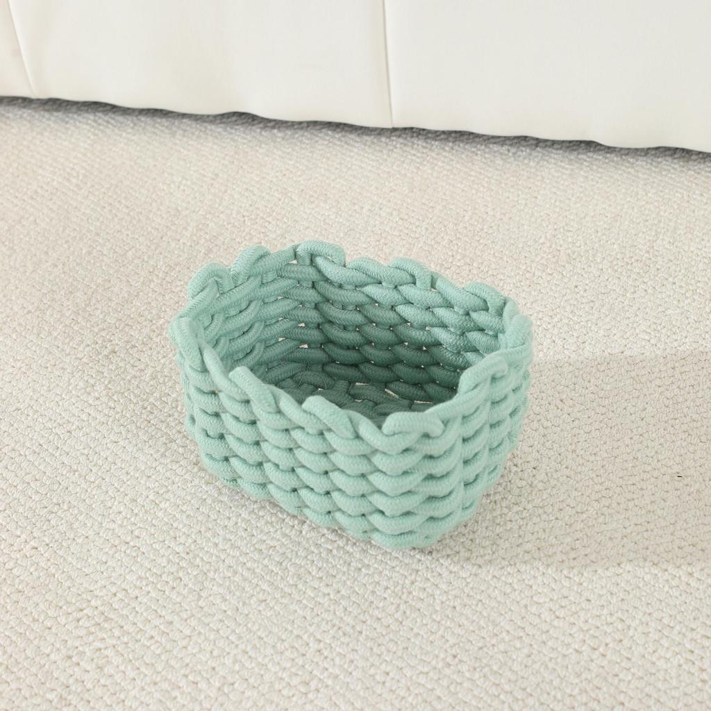 Sundries Cotton Rope Storage Baskets: Large & Small Cosmetic Organizer for Lipsticks & Eyeshadows