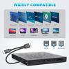7 in 1 DVD Player External CD/DVD Drive USB 3.0 Type C CD Burner HUB External Disk Drive for Desktop Mac Windows Linux